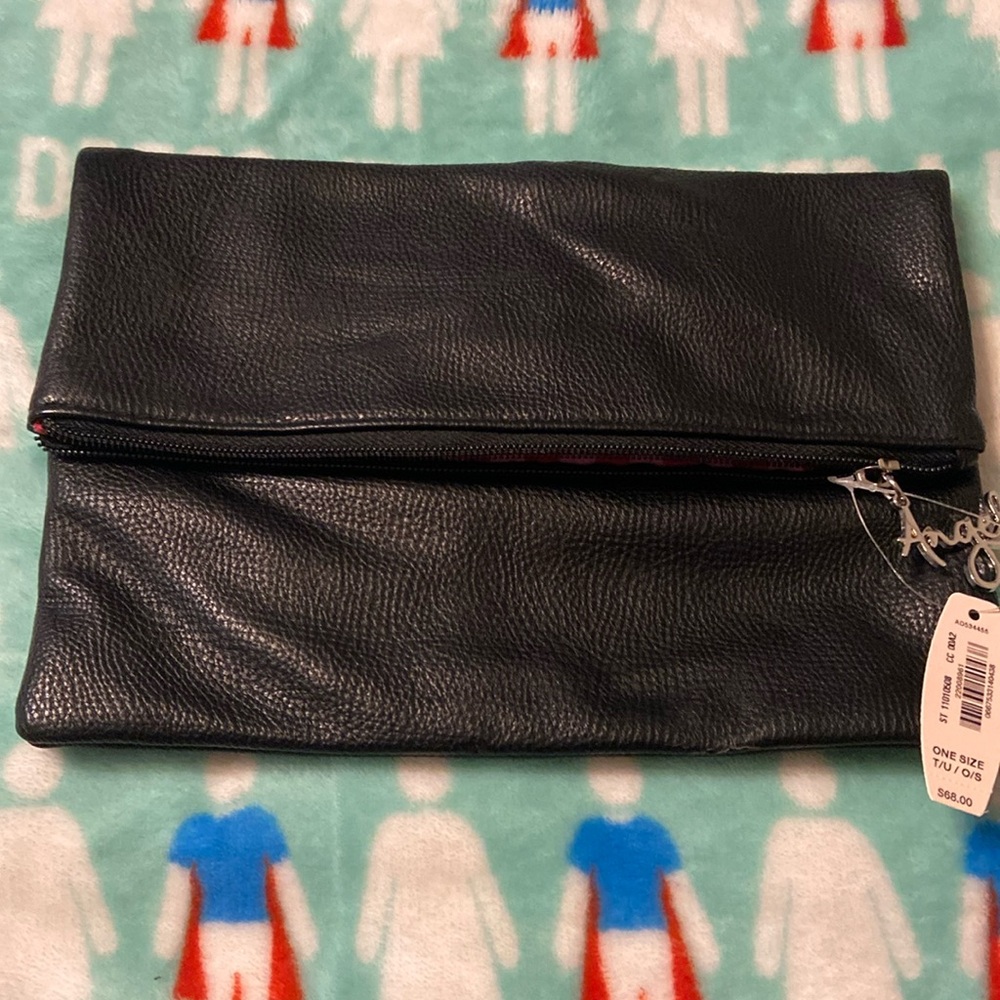 Victoria’s Secret black fold over clutch purse new